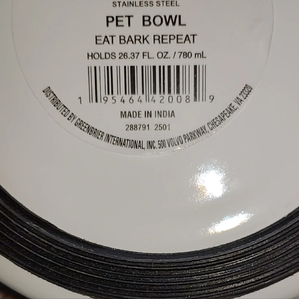 2 DOGGY PET BOWLS EAT BARK REPEAT/ GOOD DOG